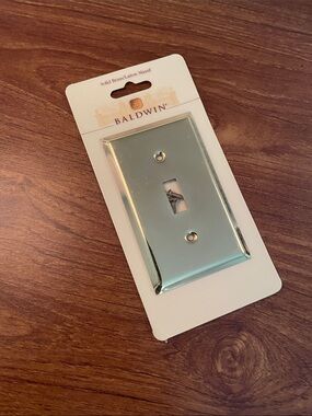 Baldwin Solid Brass Single Switch Plate